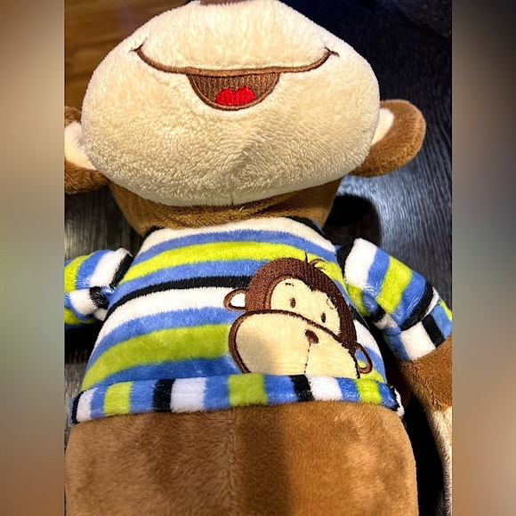 EUC Kellytoy plush stuffed animal Monkey brown beige large multicolored - Picture 5 of 8